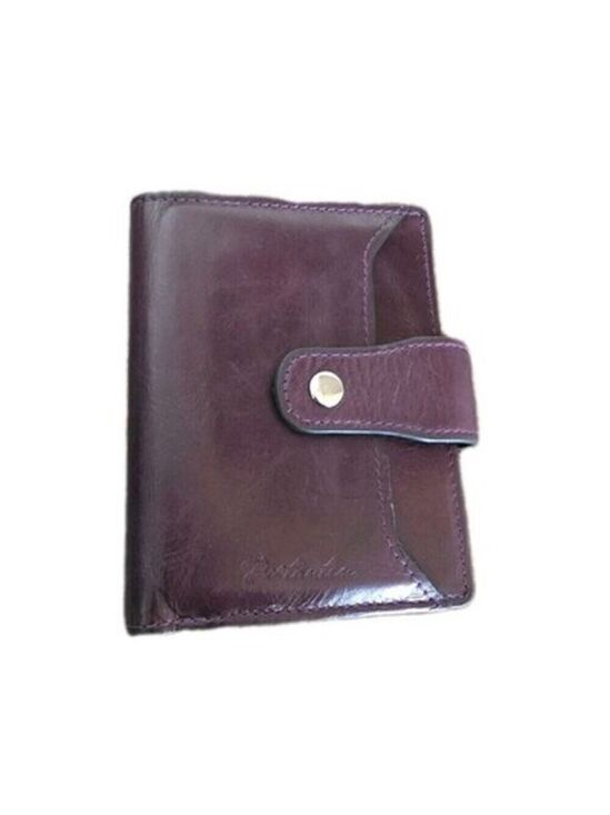 Handbags - EUC Bostanten Women's Purple Eggplant Leather Snap Wallet WITHOUT ID Card Holder